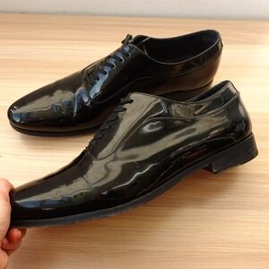 Suitsupply Tuxedo Oxford Shoes Mens 44 US 11 Black Patent Leather Italian $299